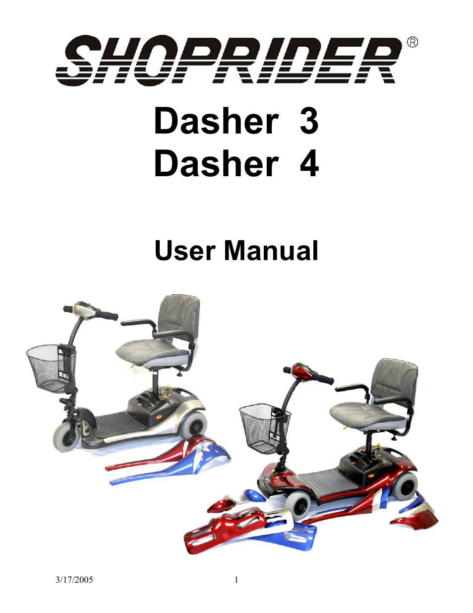 Shoprider GK8 User Manual | 20 pages