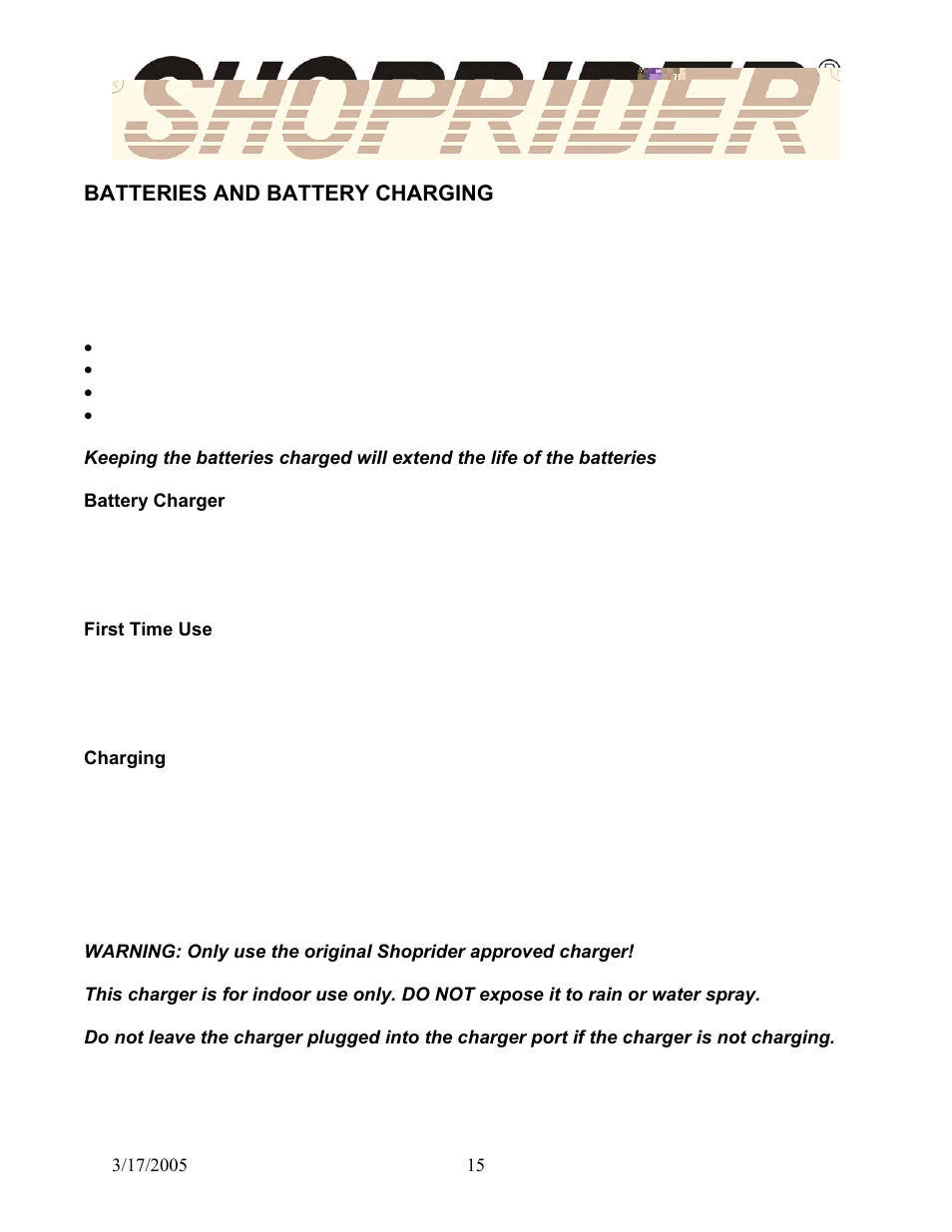 Shoprider GK8 User Manual | Page 15 / 20