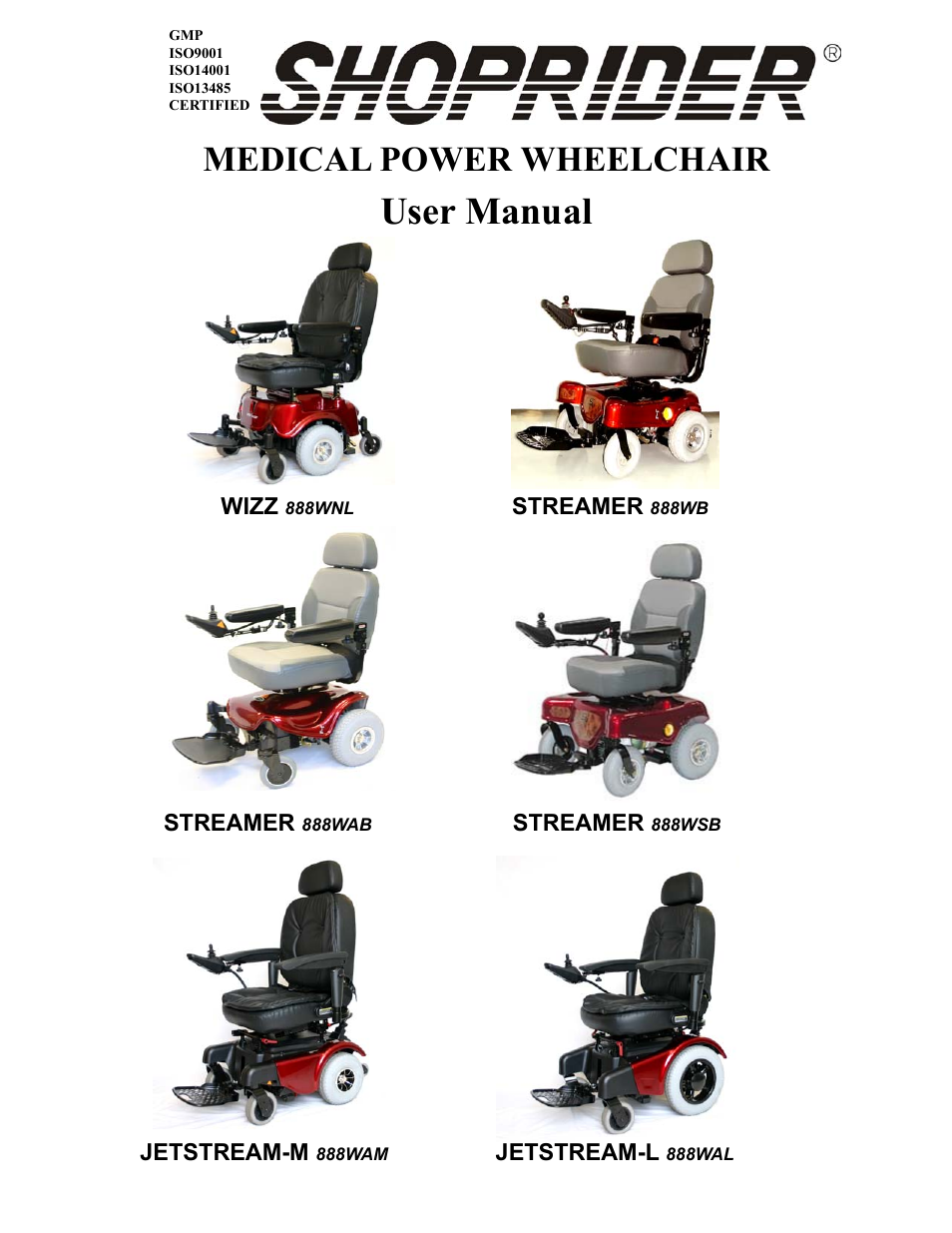 Shoprider ISO9001 User Manual | 29 pages