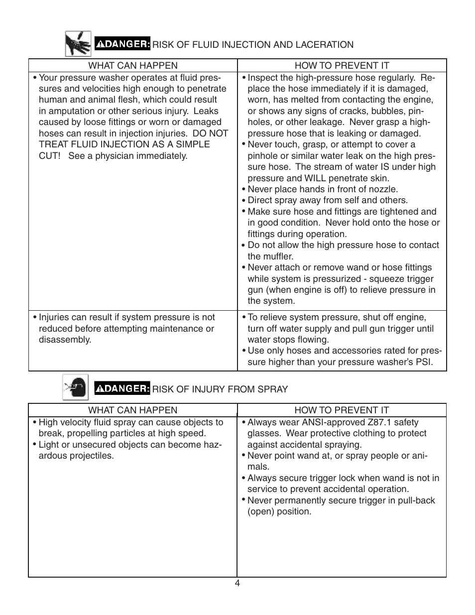 Simpson MEGASHOT V3100 User Manual | Page 4 / 62