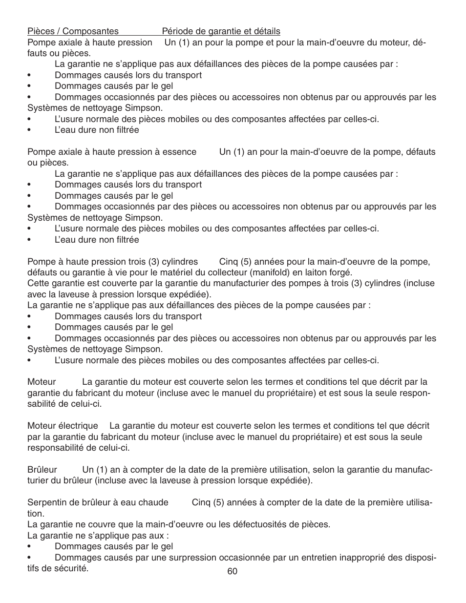Simpson MEGASHOT V3100 User Manual | Page 60 / 62