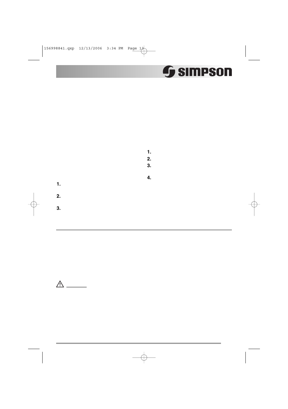 Environmental concerns | Simpson 52C850 User Manual | Page 13 / 24