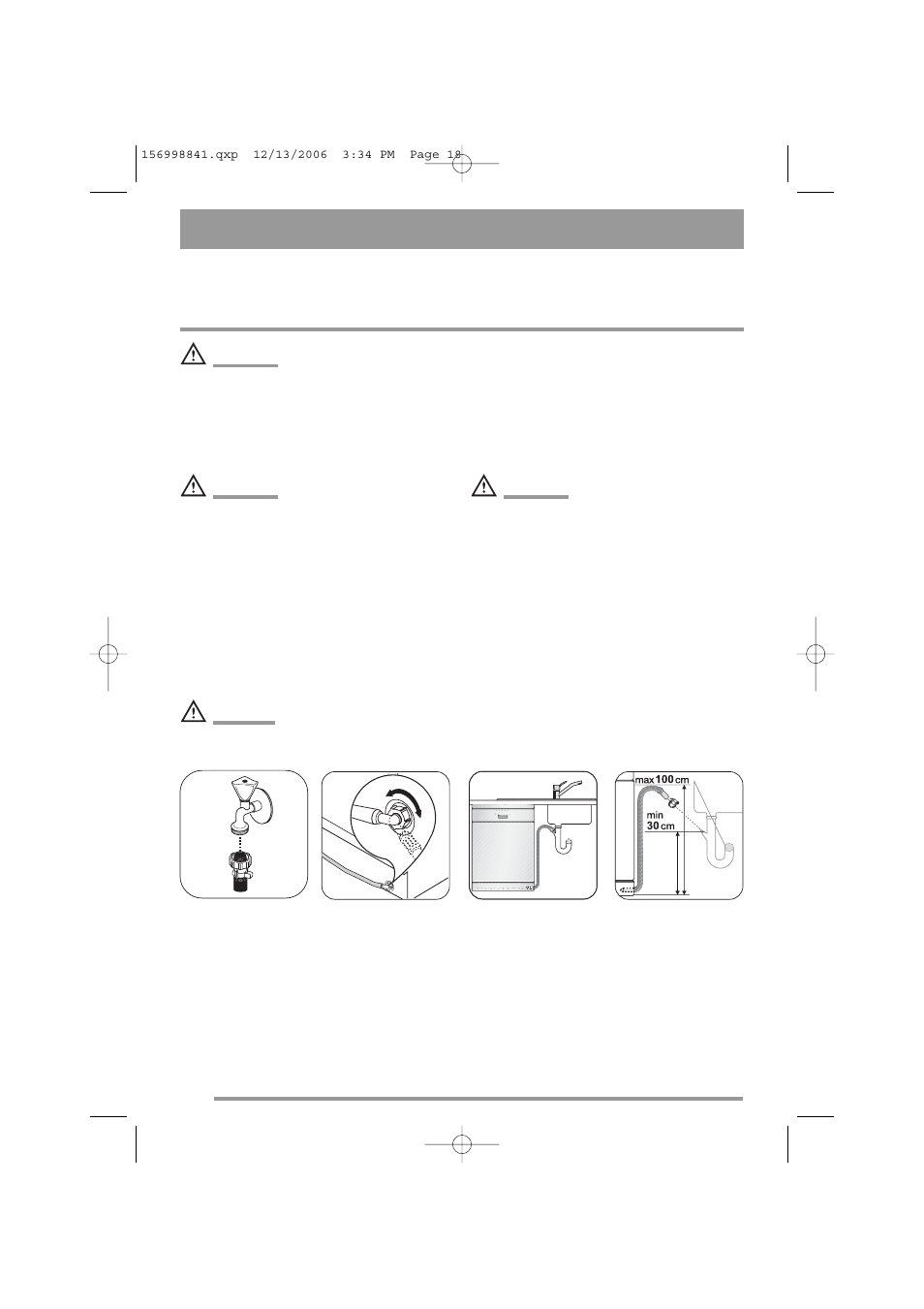 Installation, Water connection | Simpson 52C850 User Manual | Page 18 / 24