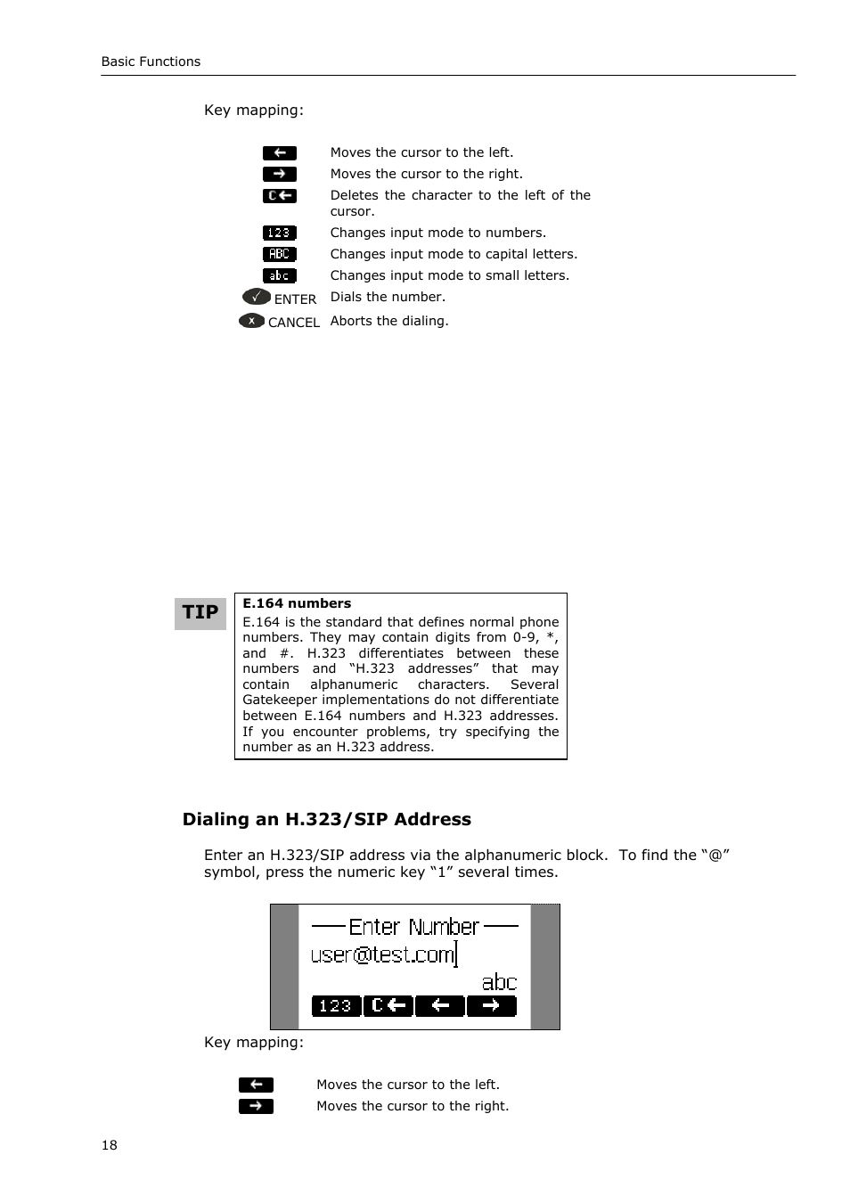 Dialing an h.323/sip address | Snom VoIP Phone User Manual | Page 18 / 71