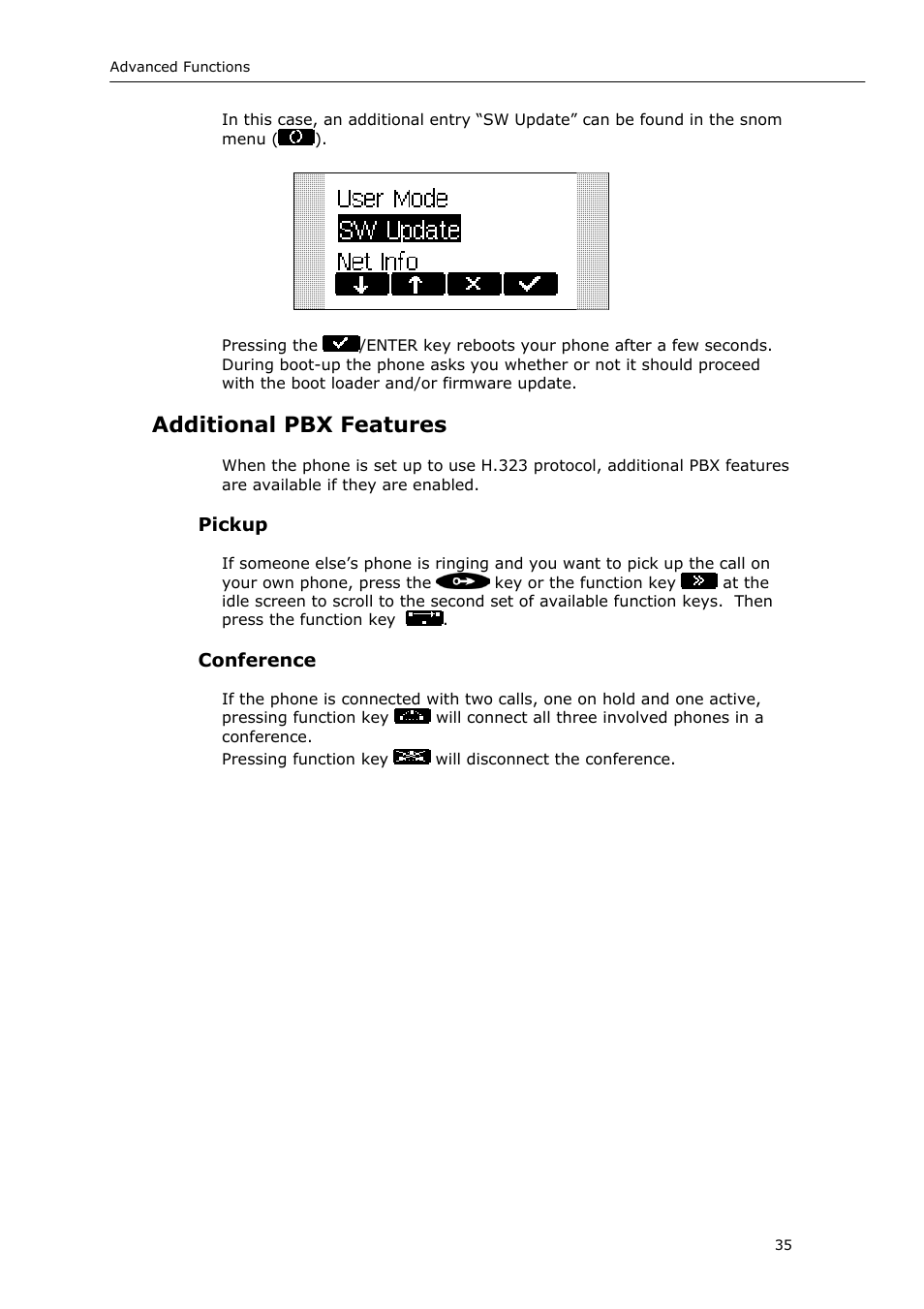 Additional pbx features | Snom VoIP Phone User Manual | Page 35 / 71