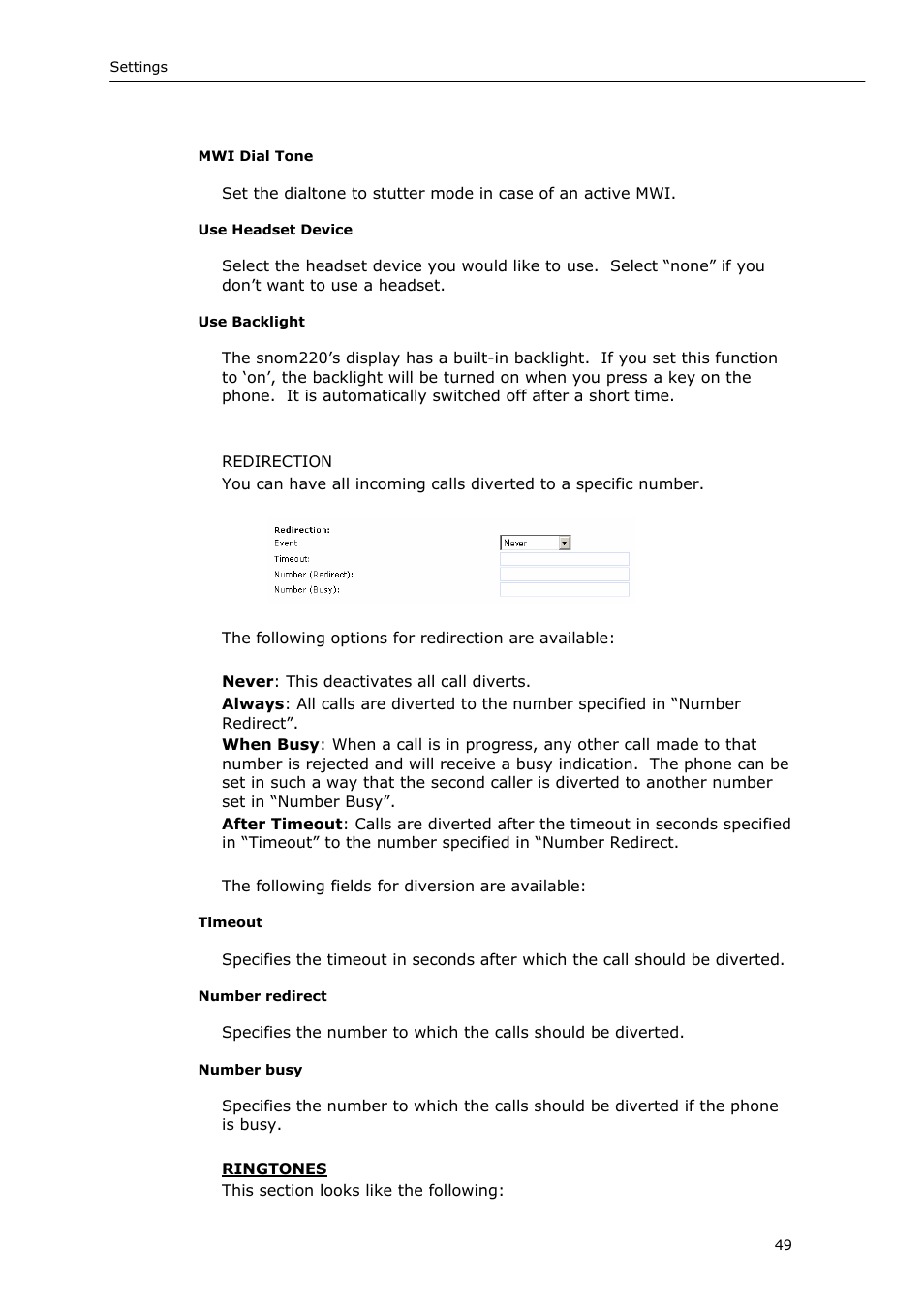 Snom VoIP Phone User Manual | Page 49 / 71