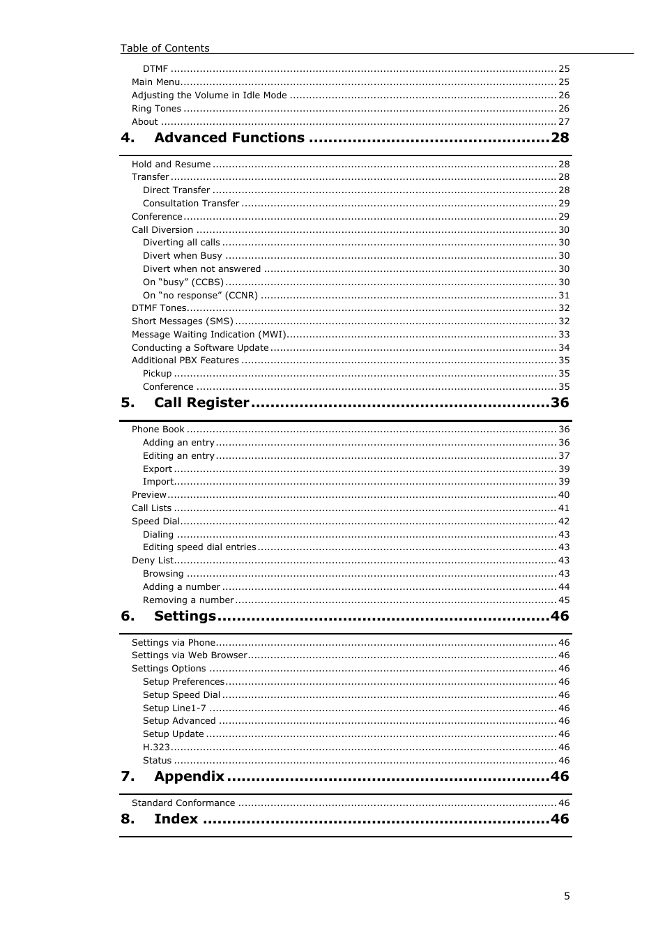 Snom VoIP Phone User Manual | Page 5 / 71