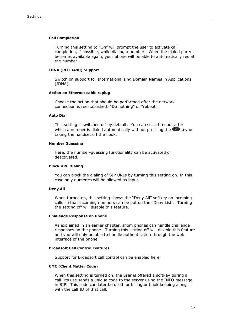 Snom VoIP Phone User Manual | Page 57 / 71