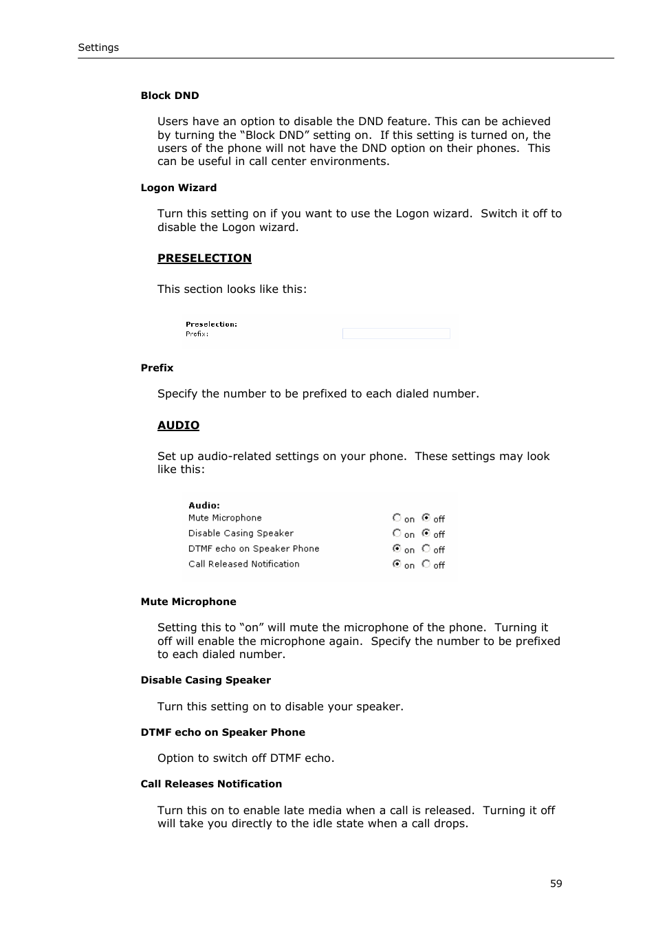 Snom VoIP Phone User Manual | Page 59 / 71