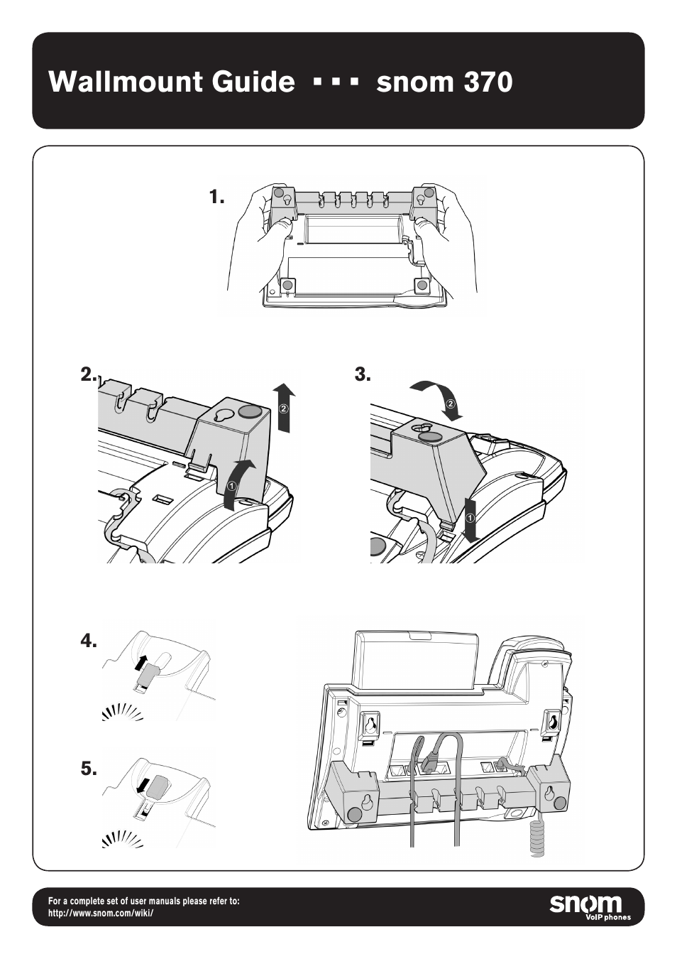 Snom 370 User Manual | 2 pages