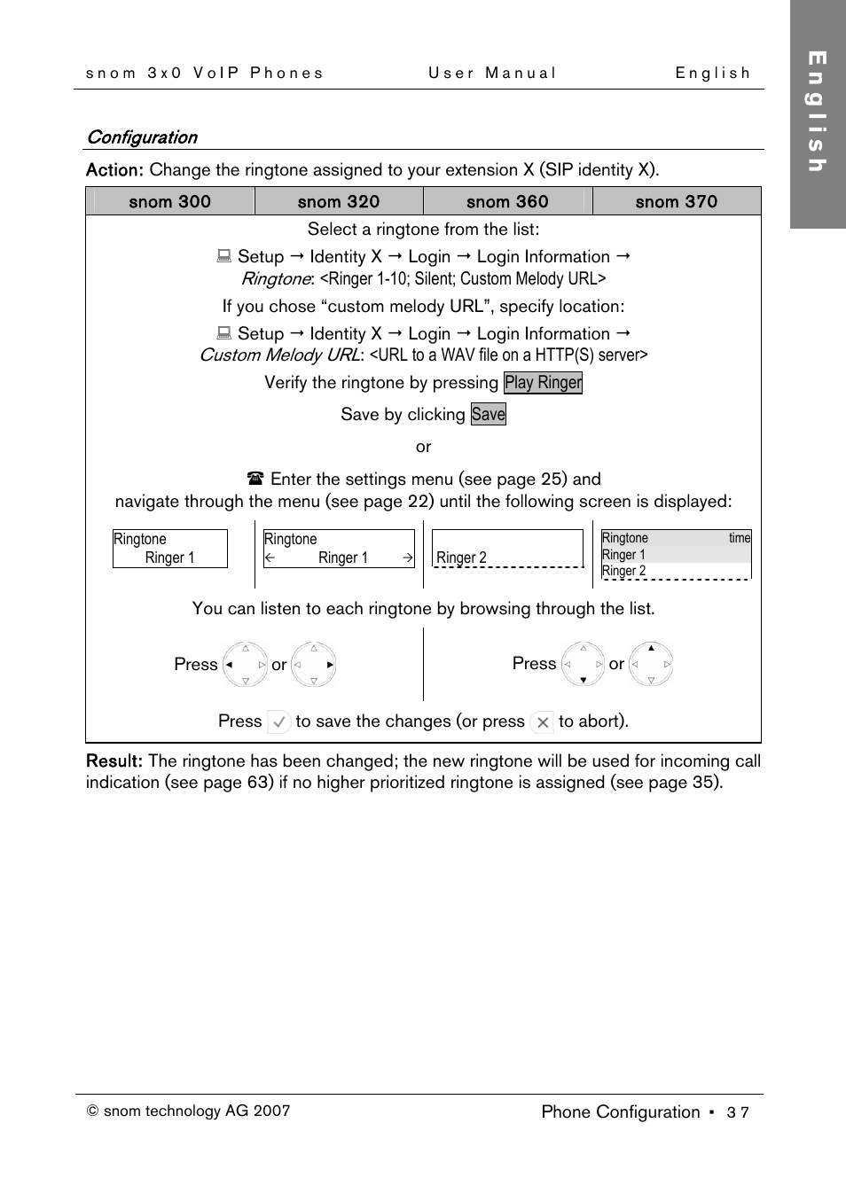 Configuration, English | Snom 300 User Manual | Page 43 / 105
