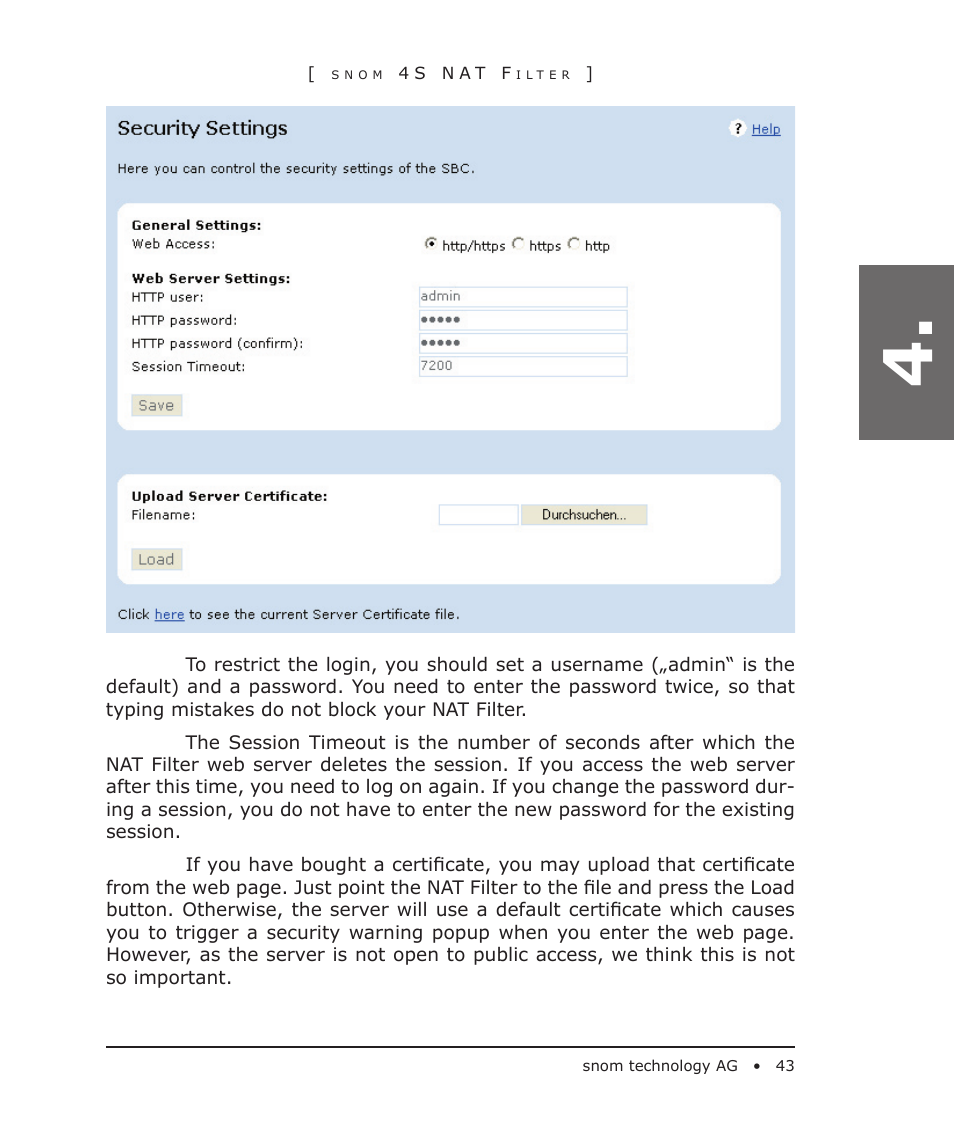 Snom 4S User Manual | Page 43 / 68