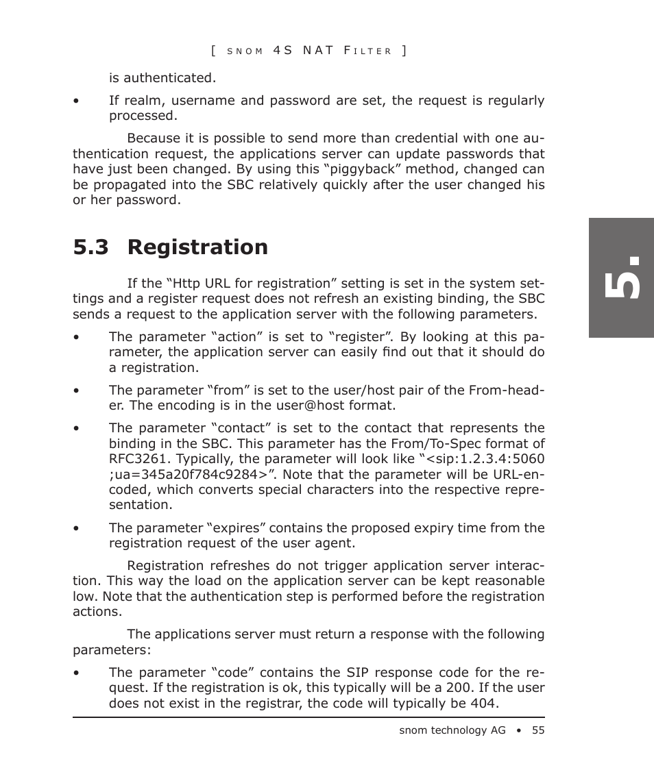3 registration | Snom 4S User Manual | Page 55 / 68