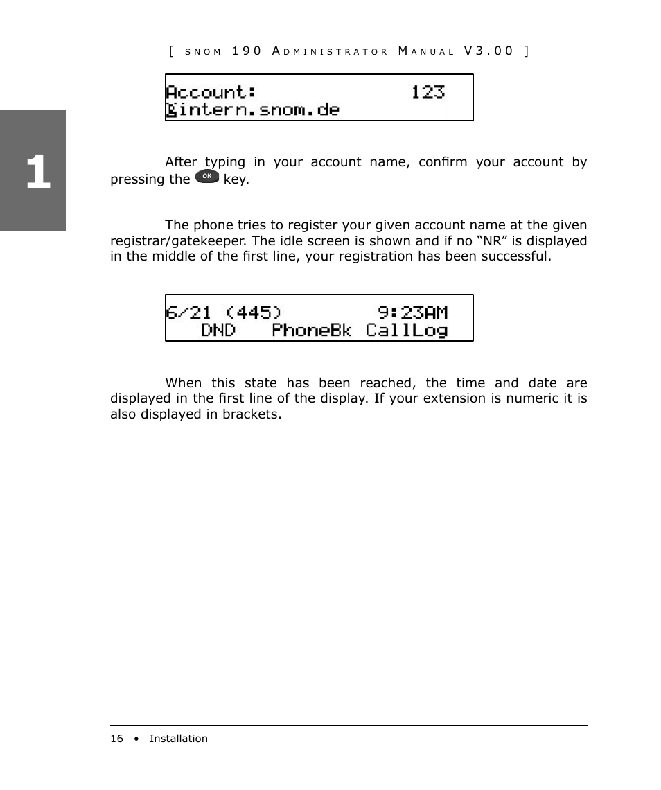Snom 190 User Manual | Page 16 / 99