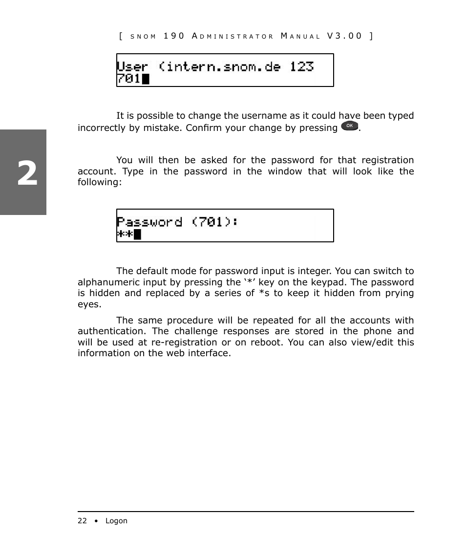 Snom 190 User Manual | Page 22 / 99