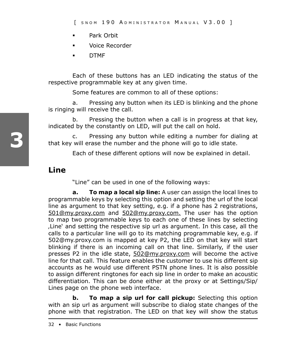 Line | Snom 190 User Manual | Page 32 / 99