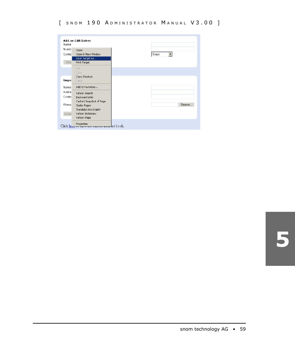 Snom 190 User Manual | Page 59 / 99