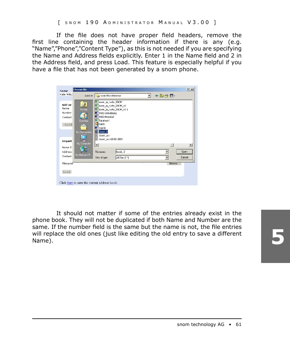 Snom 190 User Manual | Page 61 / 99