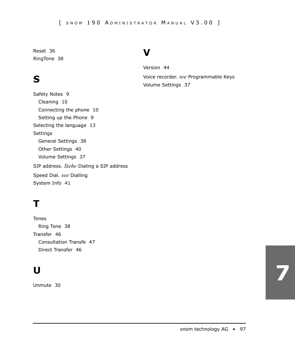 Snom 190 User Manual | Page 97 / 99