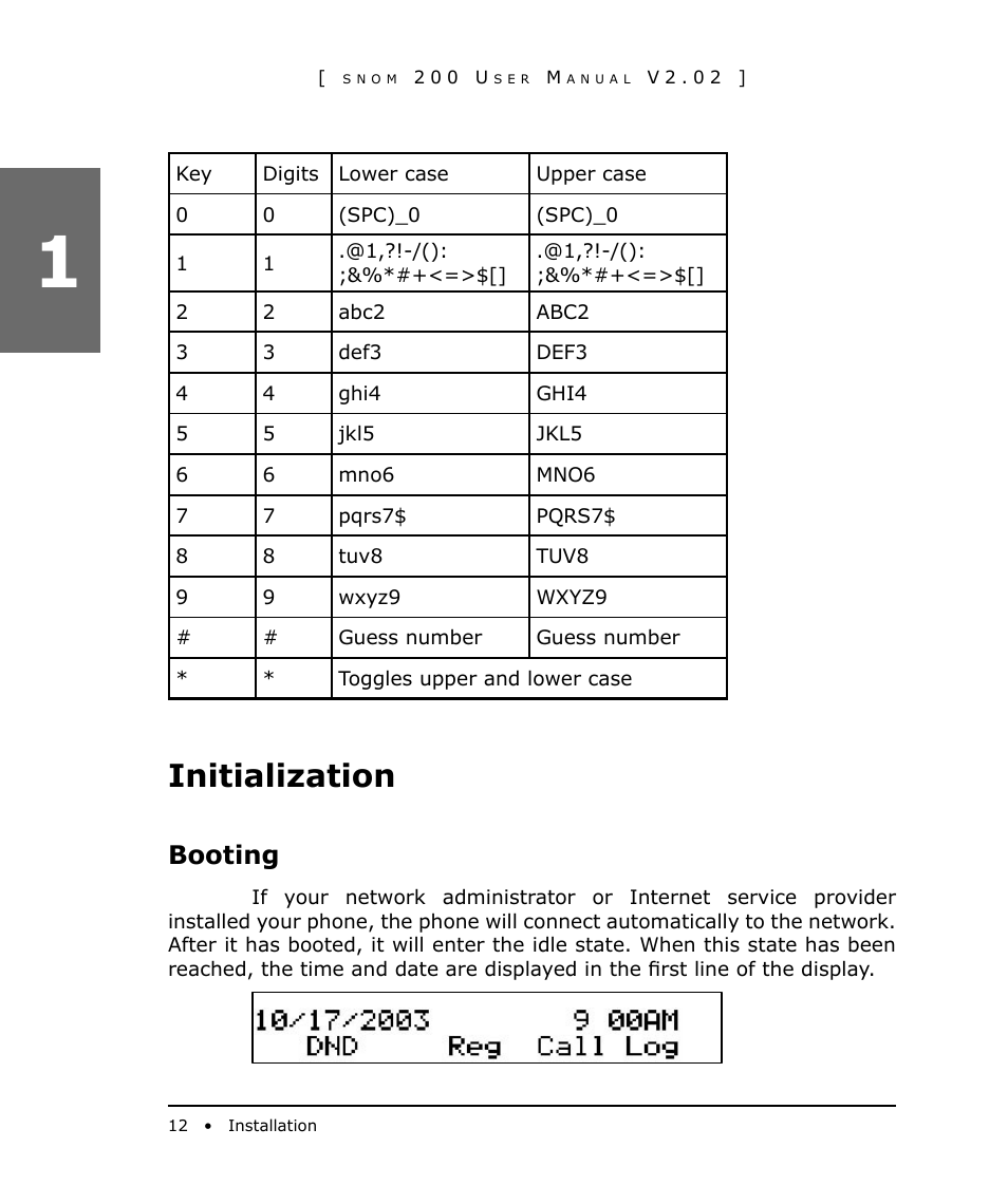 Initialization, Booting | Snom 200 User Manual | Page 12 / 70