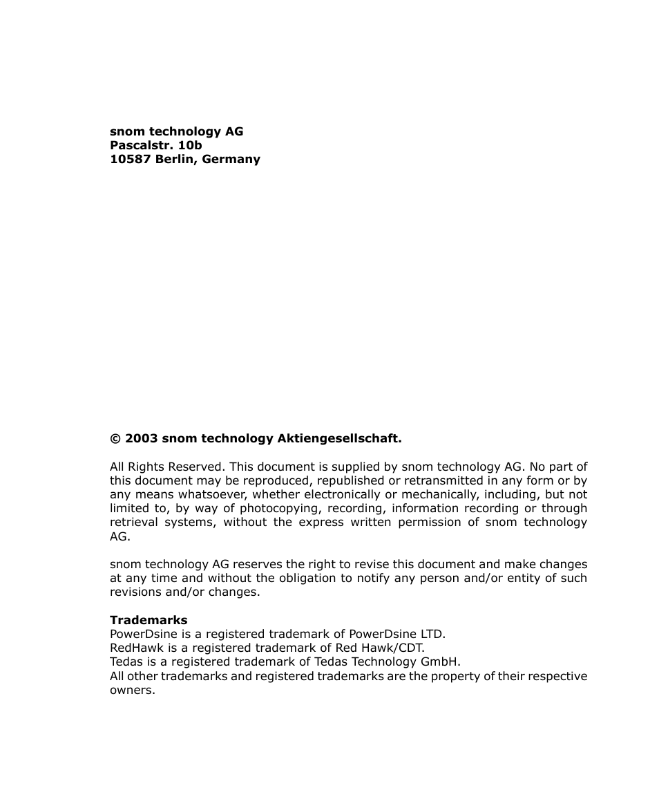 Snom 200 User Manual | Page 2 / 70