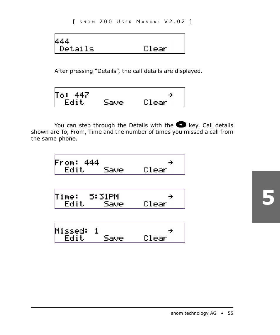Snom 200 User Manual | Page 55 / 70