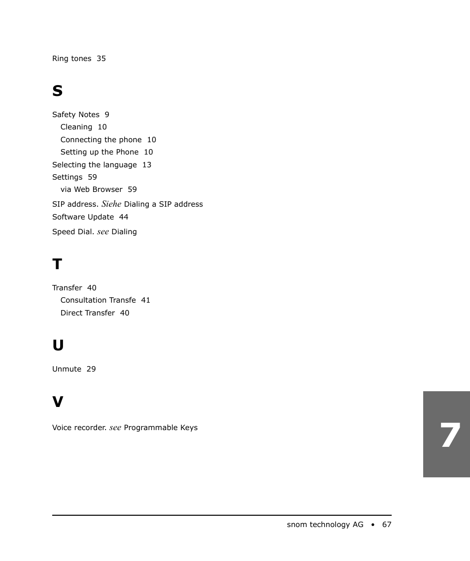 Snom 200 User Manual | Page 67 / 70