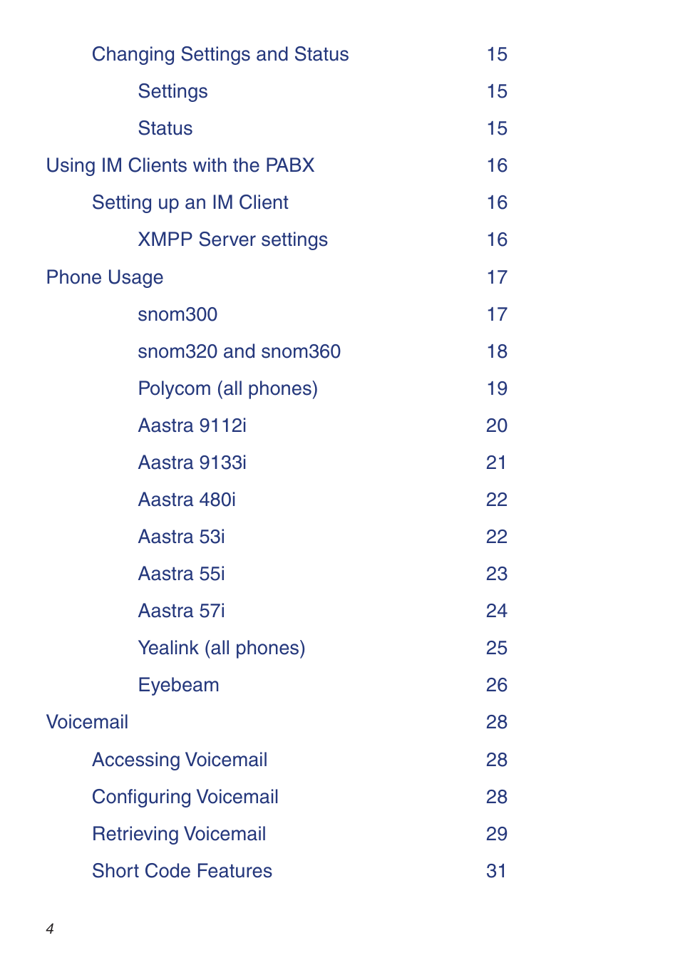 Snom VoIP PABX User Manual | Page 4 / 36