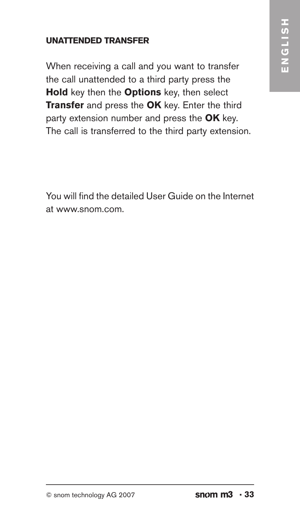 Snom M3 User Manual | Page 33 / 33