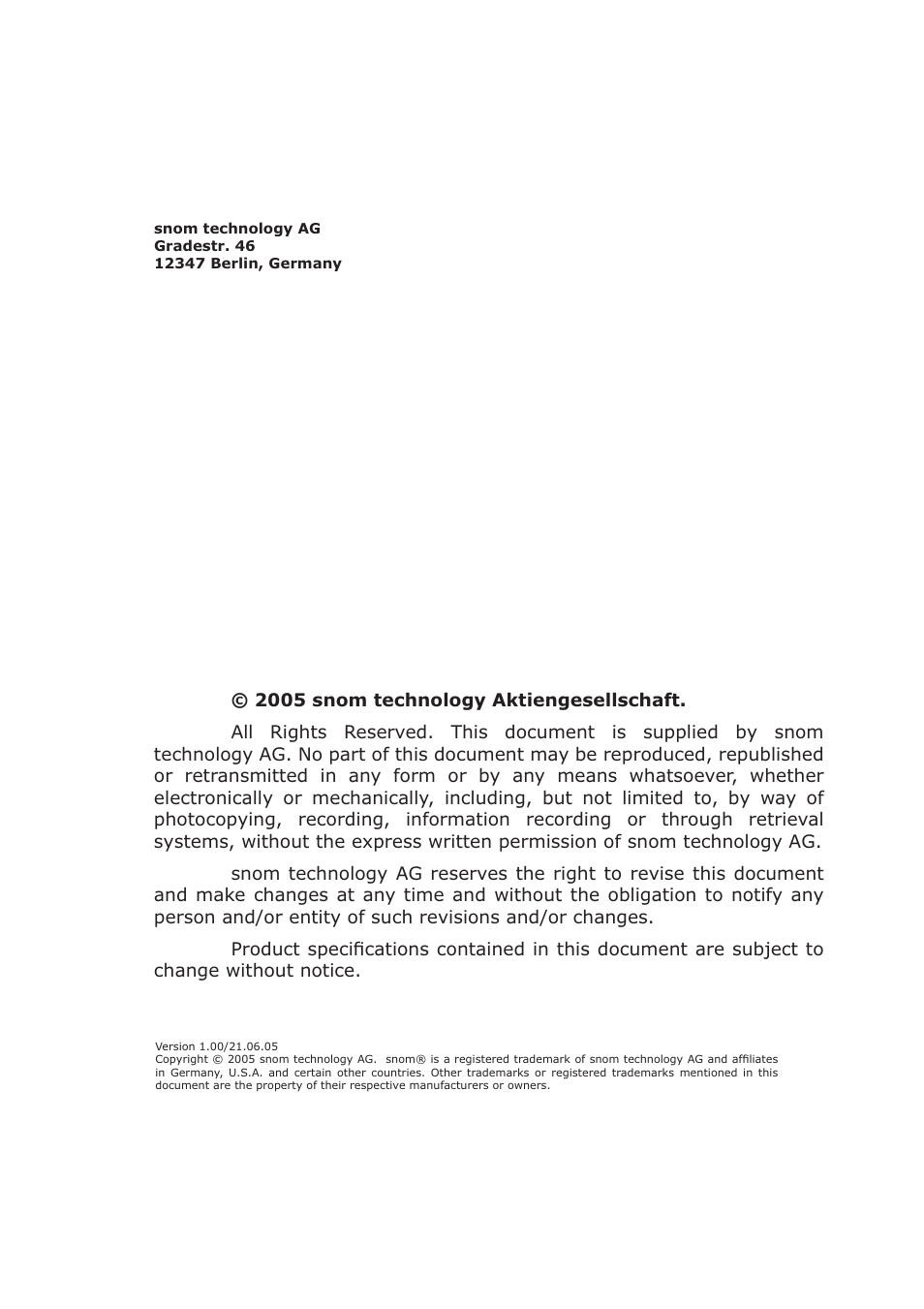 Snom 320 User Manual | Page 2 / 108