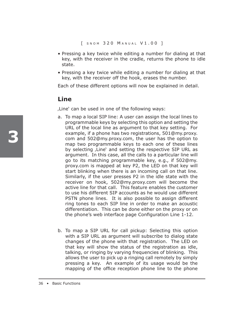 Line | Snom 320 User Manual | Page 36 / 108