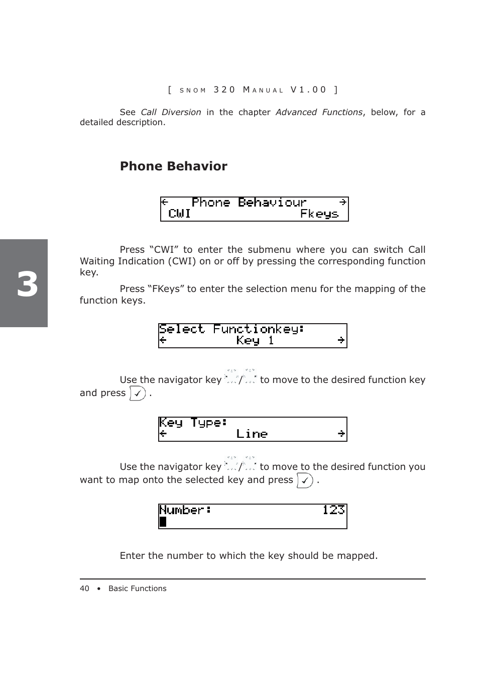 Phone behavior | Snom 320 User Manual | Page 40 / 108