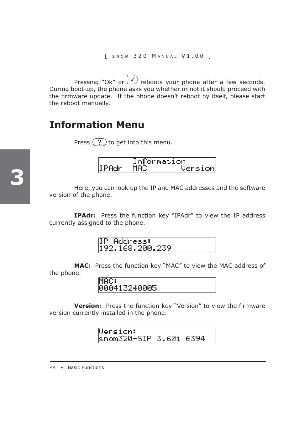 Information menu | Snom 320 User Manual | Page 44 / 108