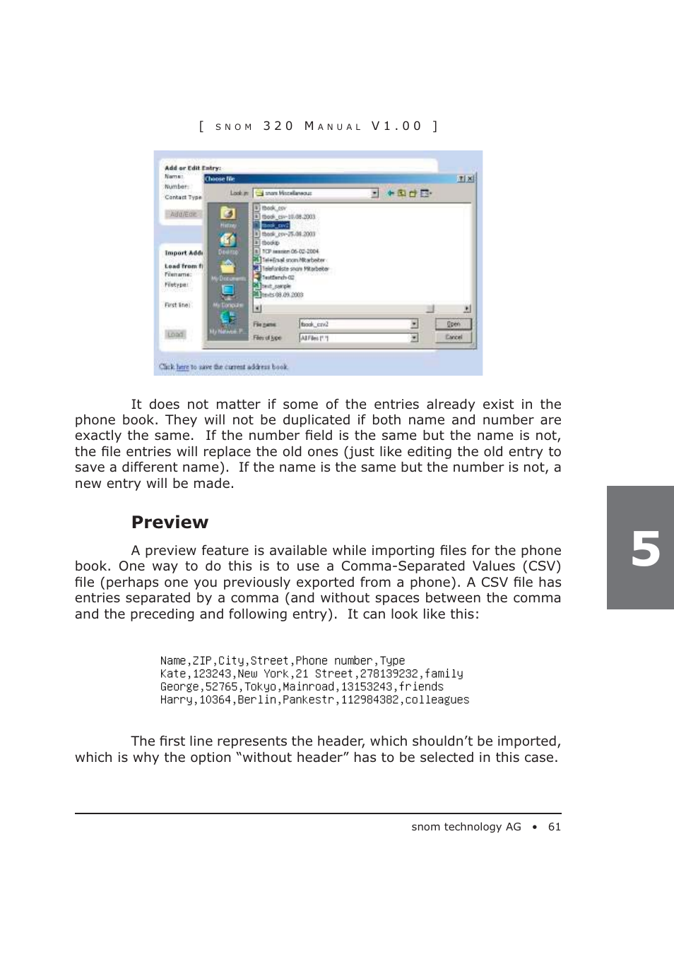 Preview | Snom 320 User Manual | Page 61 / 108