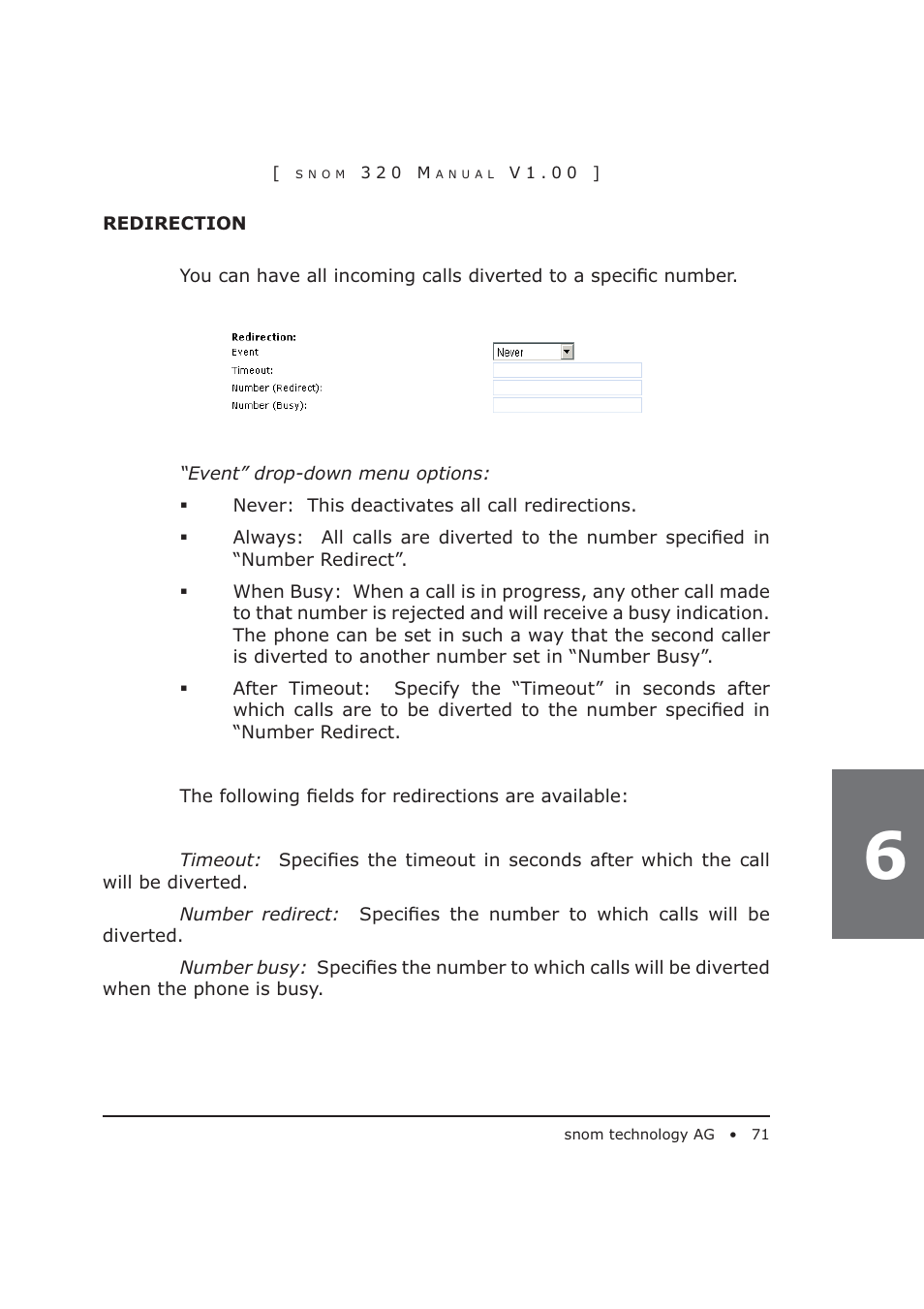 Snom 320 User Manual | Page 71 / 108