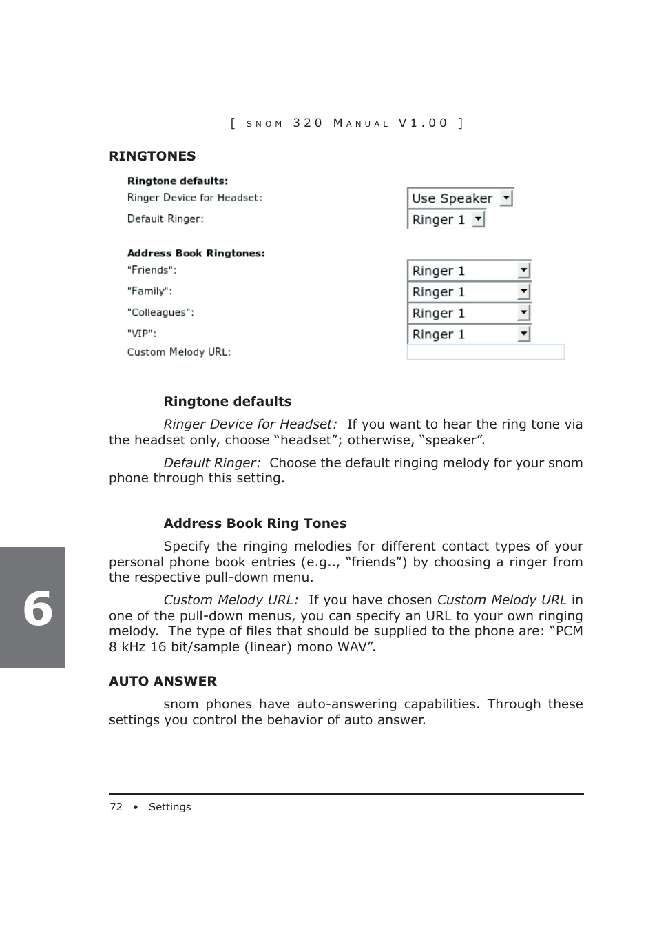 Snom 320 User Manual | Page 72 / 108