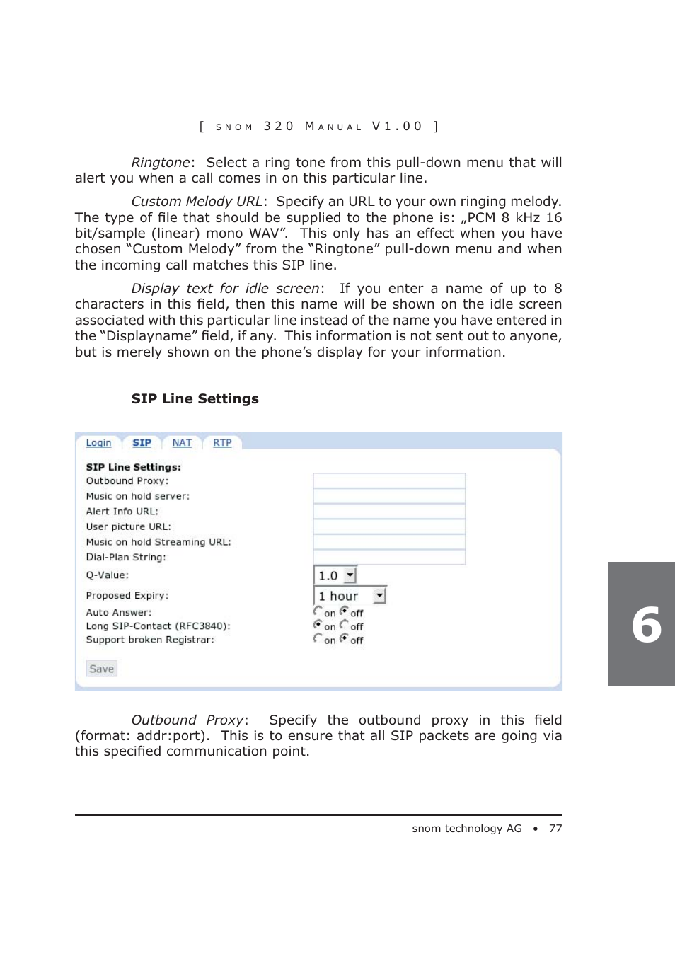 Snom 320 User Manual | Page 77 / 108