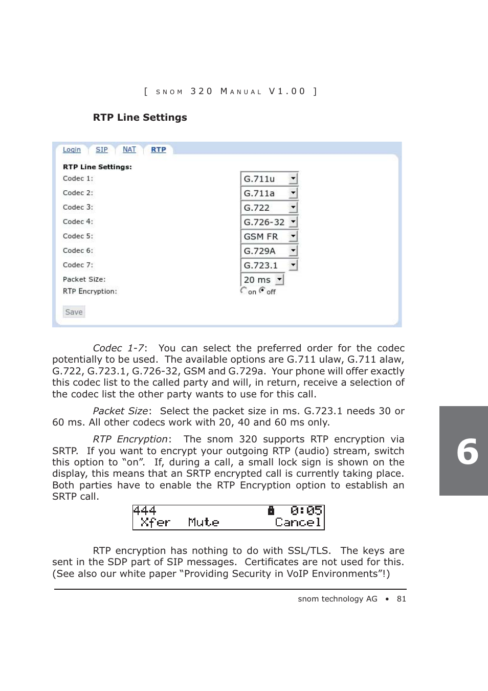 Snom 320 User Manual | Page 81 / 108