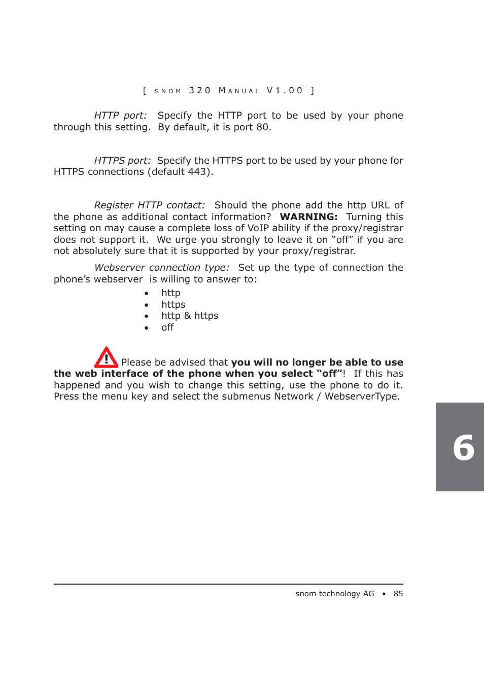 Snom 320 User Manual | Page 85 / 108