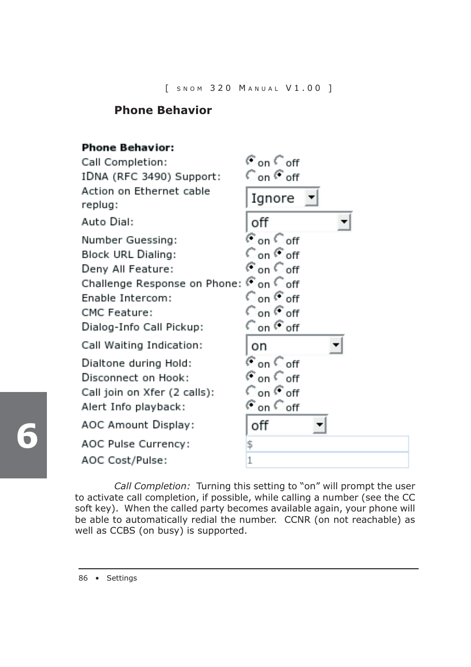 Snom 320 User Manual | Page 86 / 108