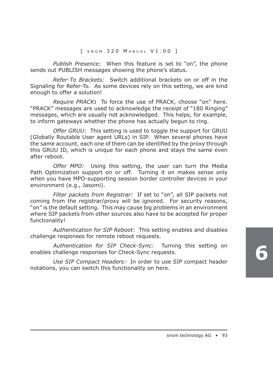 Snom 320 User Manual | Page 93 / 108