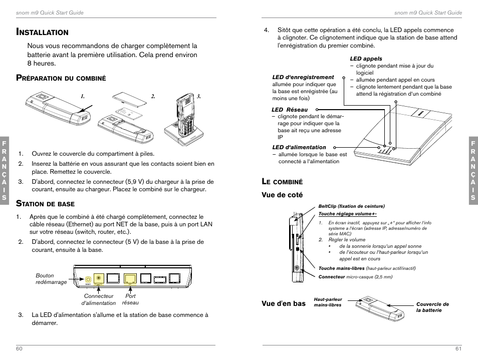 Installation, Connaître votre combiné | Snom M9 User Manual | Page 31 / 61