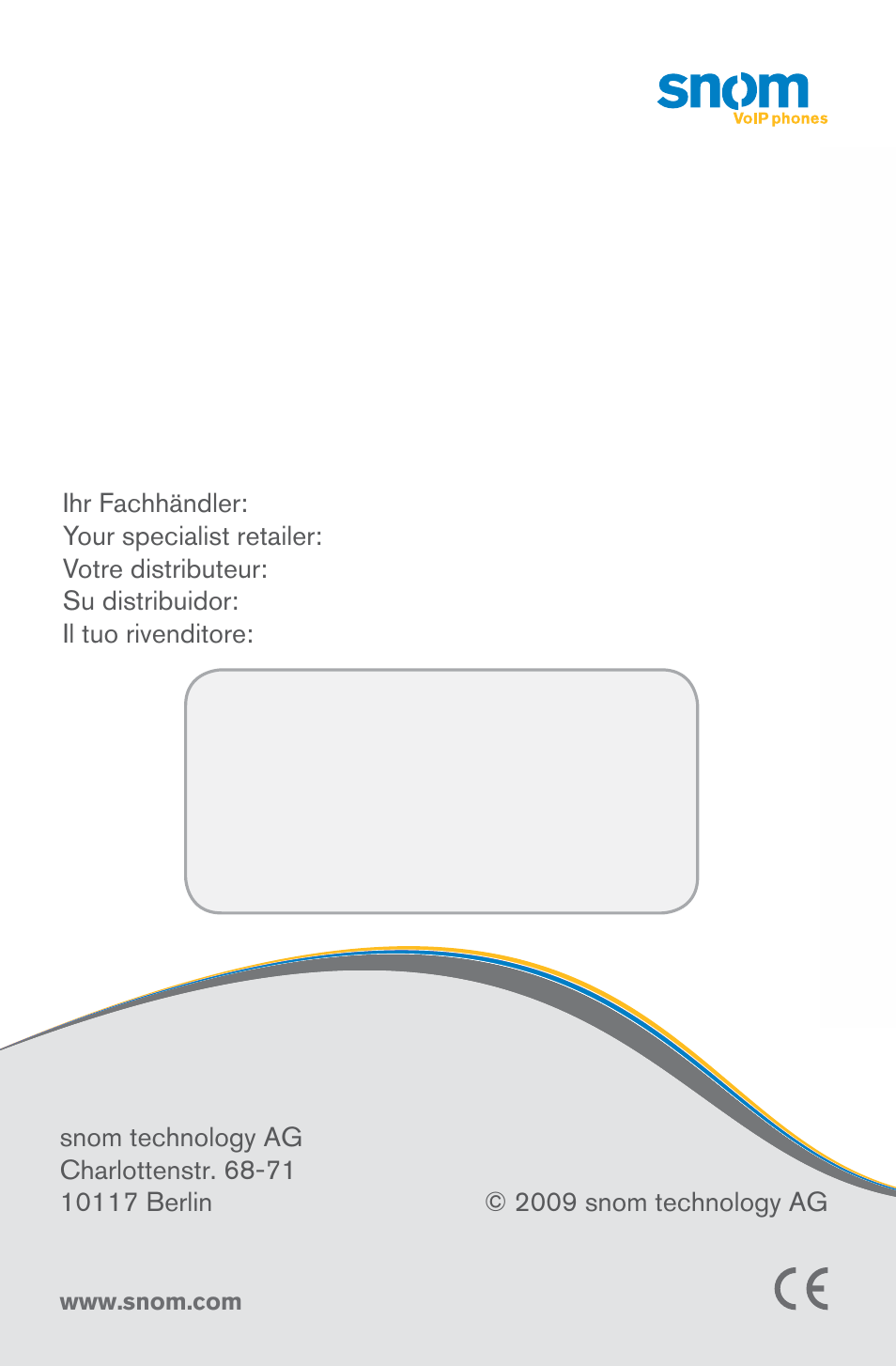Quick start guide | Snom M9 User Manual | Page 61 / 61