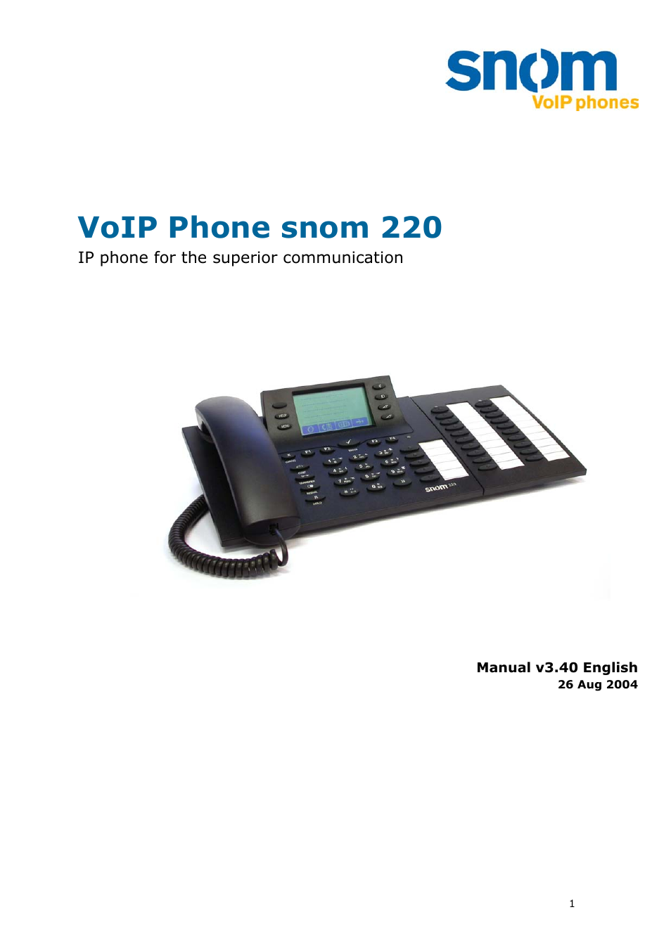Snom 220 User Manual | 67 pages