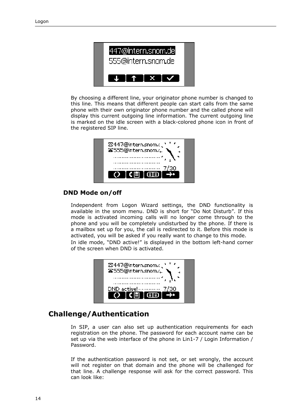 Challenge/authentication | Snom 220 User Manual | Page 14 / 67