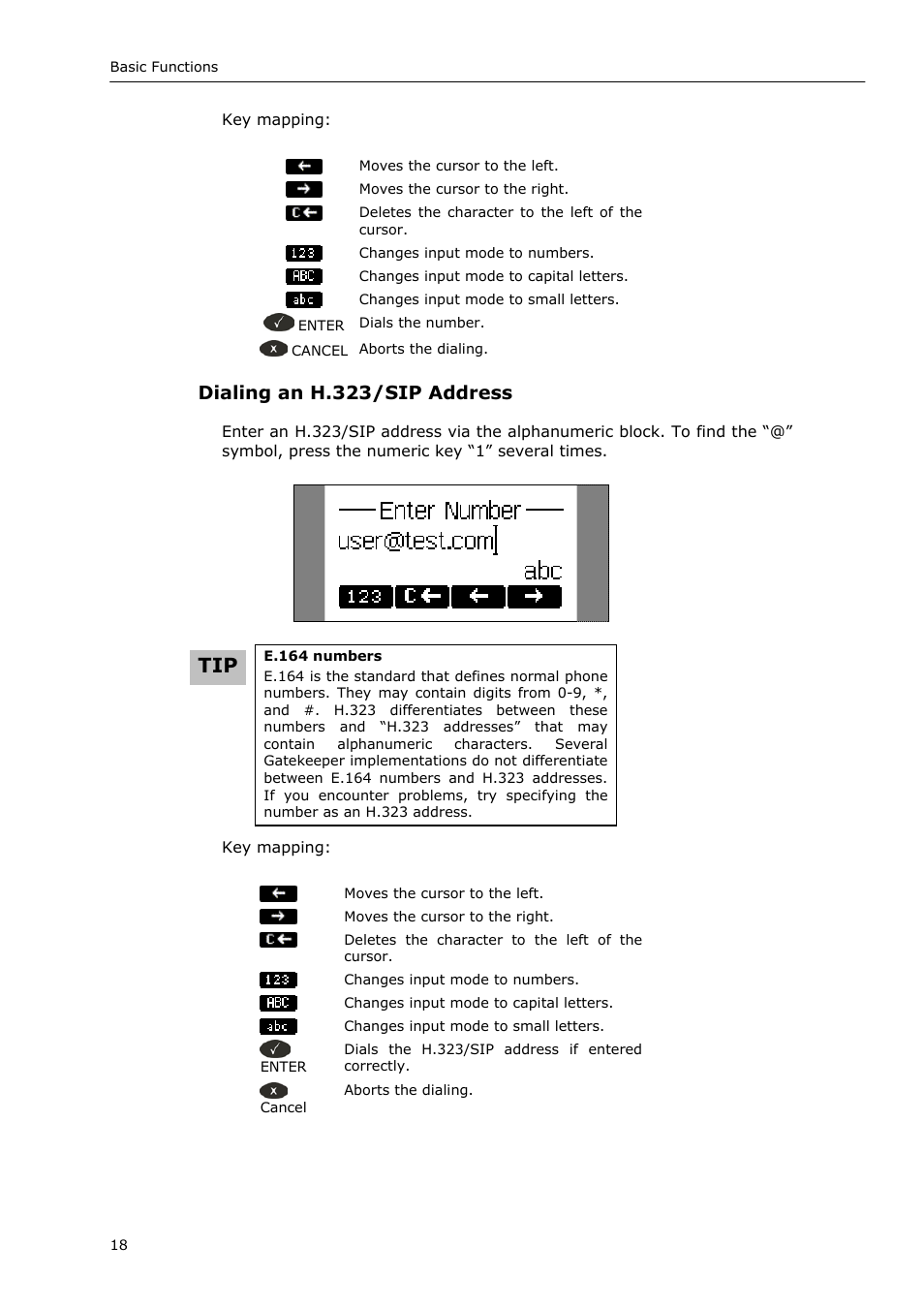 Dialing an h.323/sip address | Snom 220 User Manual | Page 18 / 67