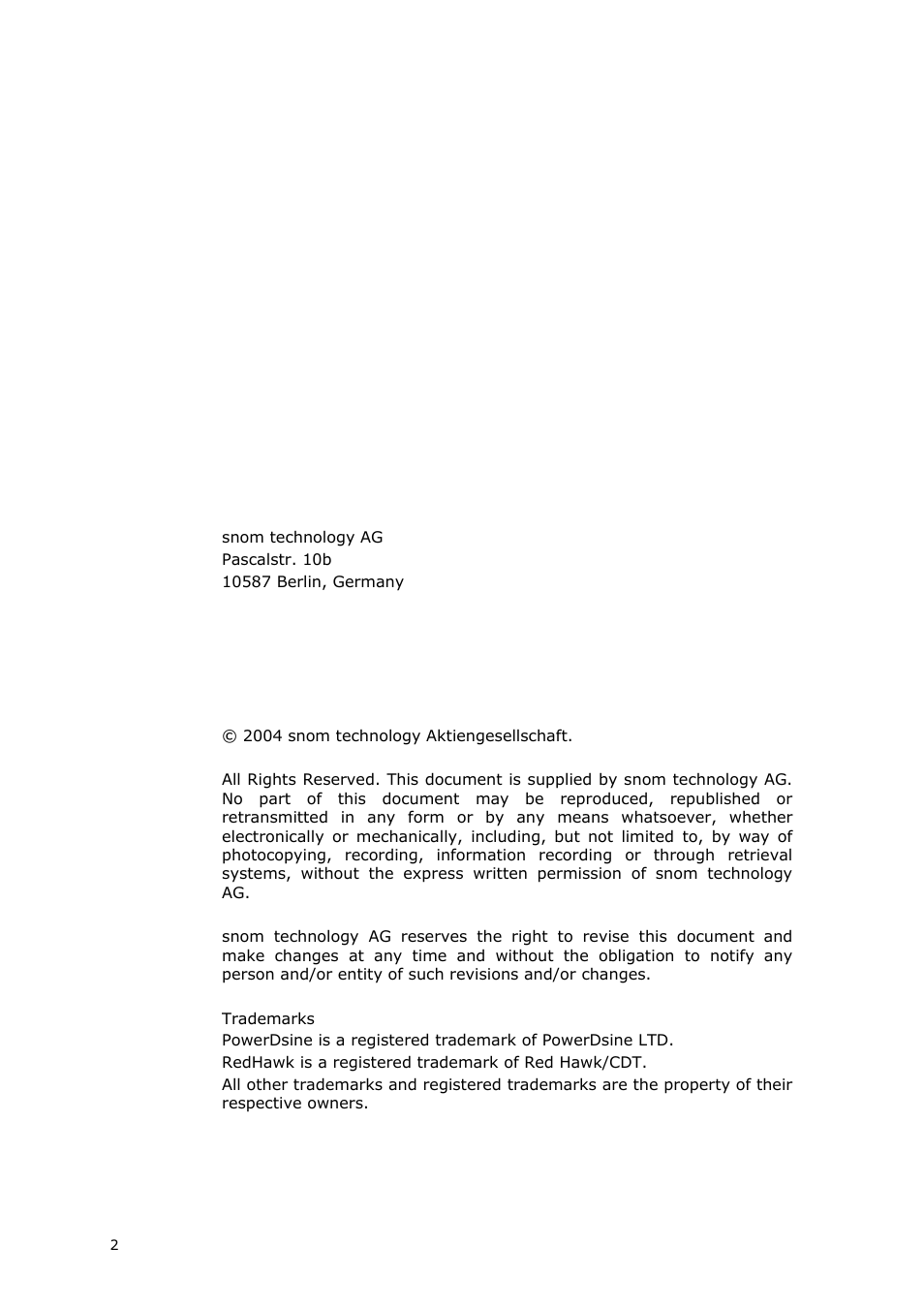 Snom 220 User Manual | Page 2 / 67