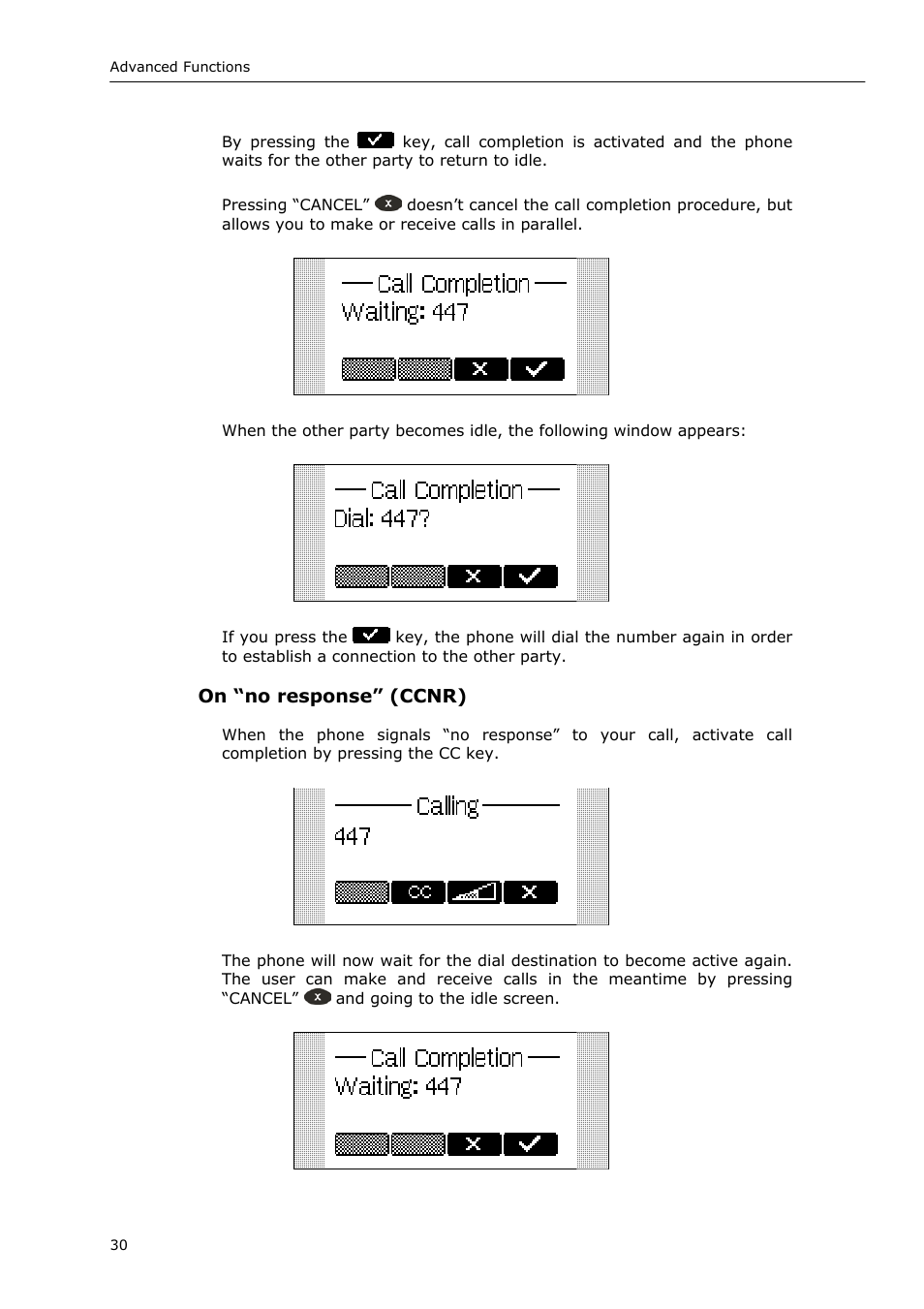 On “no response” (ccnr) | Snom 220 User Manual | Page 30 / 67
