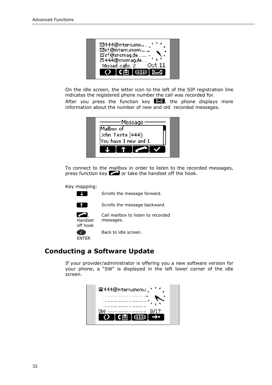 Conducting a software update | Snom 220 User Manual | Page 32 / 67
