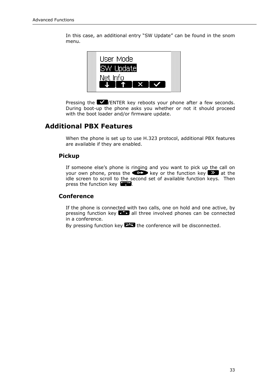 Additional pbx features | Snom 220 User Manual | Page 33 / 67